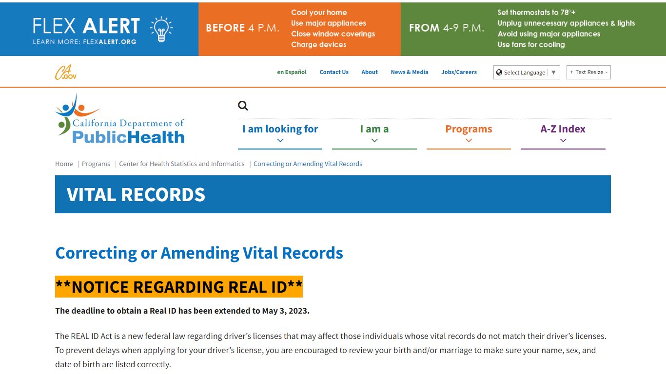 Correcting or Amending Vital Records - California